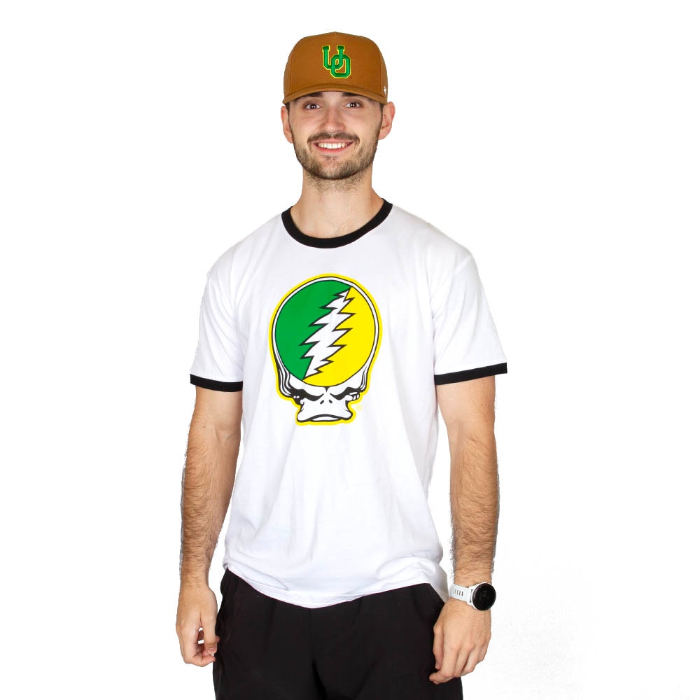 Ducks Spirit, Green, Crew Neck, Cotton, Men, Unisex, Class Trip, Grateful Dead, Steal ur Face, T-Shirt, 996792